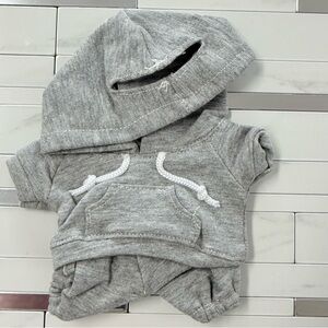 Labubu clothes Gray Hoodie & jogger pants 2 pc outfit for Pop marts Labubu